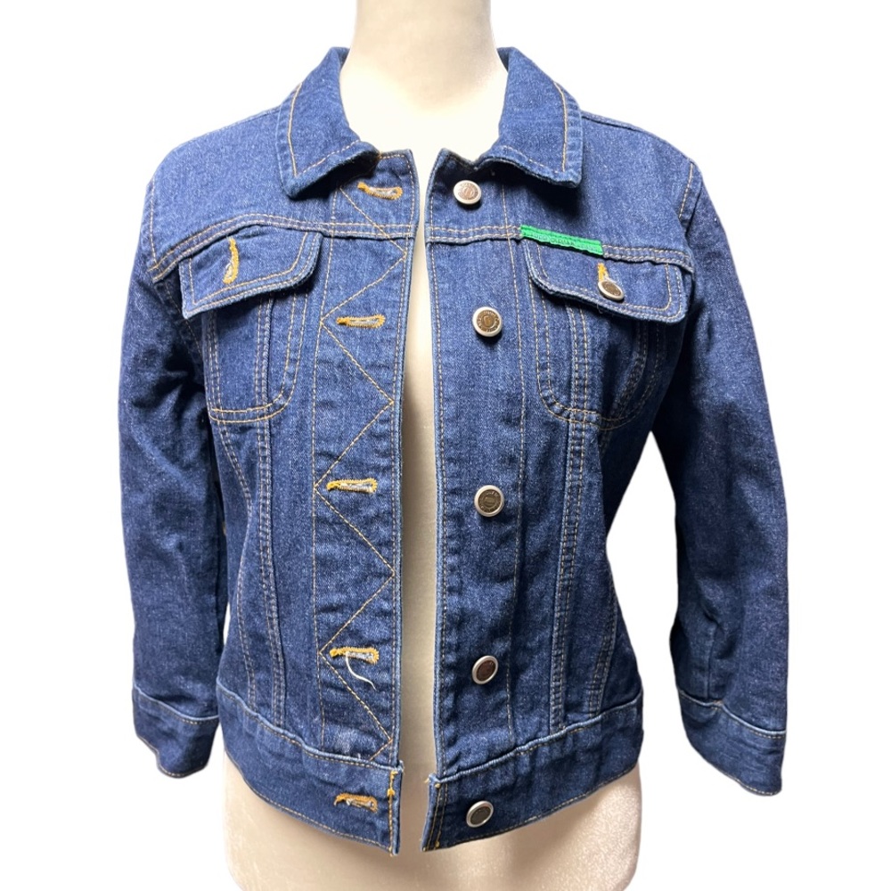 Todd Oldham Vintage 3/4 Sleeve Denim Jean Jacket Size S